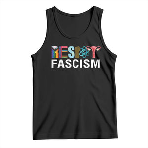 Resist Fascism Protest Tank Top Anti Trump Political Activist TS14 Black Print Your Wear