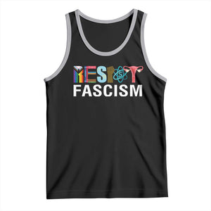 Resist Fascism Protest Tank Top Anti Trump Political Activist TS14 Black Athletic Heather Print Your Wear