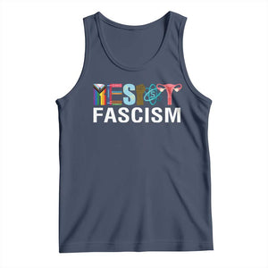 Resist Fascism Protest Tank Top Anti Trump Political Activist TS14 Navy Print Your Wear