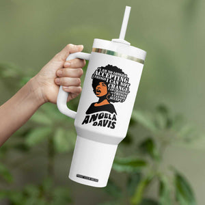 Angela Davis Inspirational Quote Tumbler With Handle I Am No Longer Accepting The Things I Cannot Change TS14 Print Your Wear