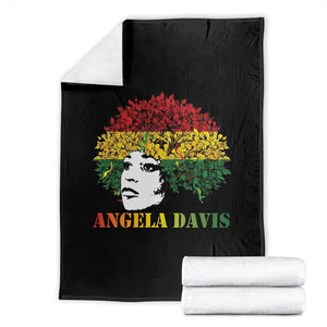 Angela Davis Throw Blanket Black History Month TS14 Black Print Your Wear