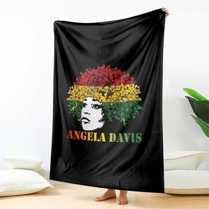 Angela Davis Throw Blanket Black History Month TS14 Print Your Wear