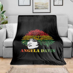 Angela Davis Throw Blanket Black History Month TS14 Print Your Wear