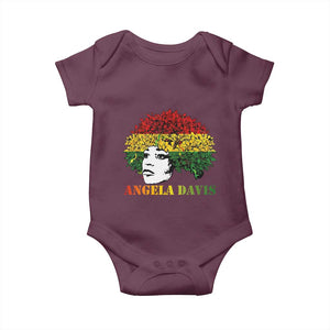 Angela Davis Baby Onesie Black History Month TS14 Maroon Print Your Wear