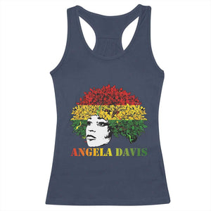 Angela Davis Racerback Tank Top Black History Month TS14 Navy Print Your Wear