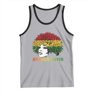 Angela Davis Tank Top Black History Month TS14 Athletic Heather Black Print Your Wear