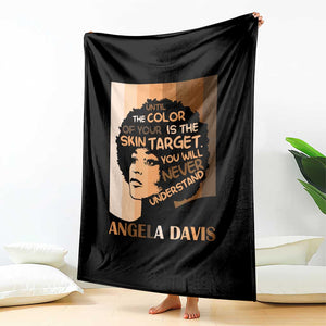 Angela Davis Inspirational Quote Throw Blanket Black Pride Melanin TS14 Print Your Wear