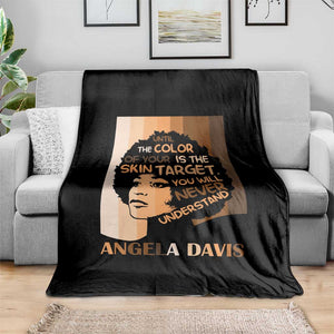 Angela Davis Inspirational Quote Throw Blanket Black Pride Melanin TS14 Print Your Wear
