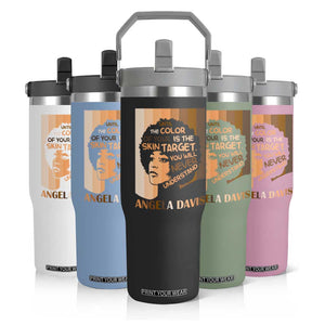 Angela Davis Inspirational Quote Flip Straw Tumbler Black Pride Melanin TS14 Print Your Wear