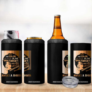 Angela Davis Inspirational Quote 4 in 1 Can Cooler Tumbler Black Pride Melanin TS14 Print Your Wear