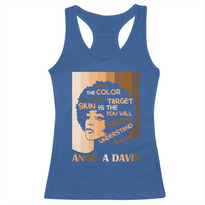 Angela Davis Inspirational Quote Racerback Tank Top Black Pride Melanin TS14 Royal Blue Print Your Wear