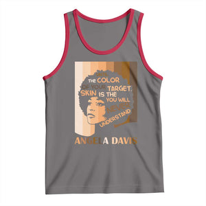 Angela Davis Inspirational Quote Tank Top Black Pride Melanin TS14 Deep Heather Red Print Your Wear
