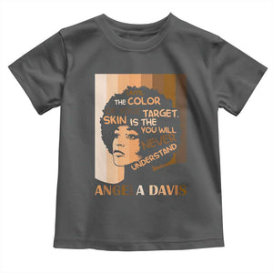 Angela Davis Inspirational Quote Toddler T Shirt Black Pride Melanin TS14 Dark Heather Print Your Wear