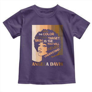 Angela Davis Inspirational Quote Toddler T Shirt Black Pride Melanin TS14 Purple Print Your Wear