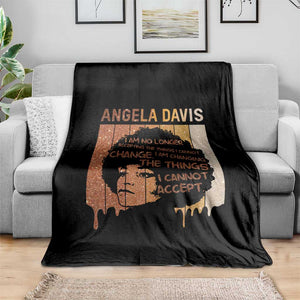 Angela Davis Quote Throw Blanket I Am No Longer Accepting The Things I Cannot Change TS14 Print Your Wear