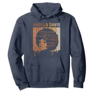 Angela Davis Quote Hoodie I Am No Longer Accepting The Things I Cannot Change TS14 Navy Print Your Wear