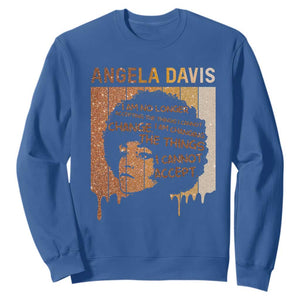 Angela Davis Quote Sweatshirt I Am No Longer Accepting The Things I Cannot Change TS14 Royal Blue Print Your Wear