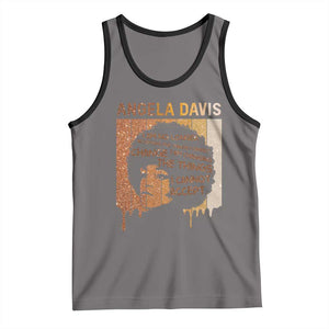 Angela Davis Quote Tank Top I Am No Longer Accepting The Things I Cannot Change TS14 Deep Heather Black Print Your Wear