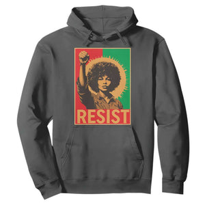 Angela Davis Hoodie Political Protest Resist Civil Rights Freedom TS14 Dark Heather Print Your Wear