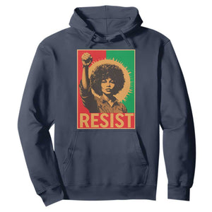 Angela Davis Hoodie Political Protest Resist Civil Rights Freedom TS14 Navy Print Your Wear