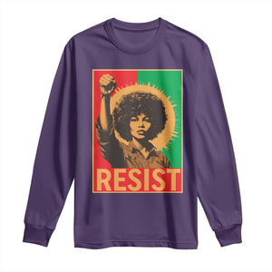 Angela Davis Long Sleeve Shirt Political Protest Resist Civil Rights Freedom TS14 Purple Print Your Wear