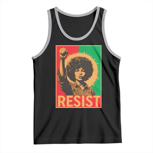 Angela Davis Tank Top Political Protest Resist Civil Rights Freedom TS14 Black Athletic Heather Print Your Wear
