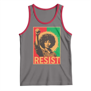 Angela Davis Tank Top Political Protest Resist Civil Rights Freedom TS14 Deep Heather Red Print Your Wear