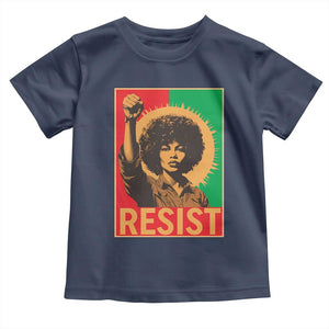Angela Davis Toddler T Shirt Political Protest Resist Civil Rights Freedom TS14 Navy Print Your Wear