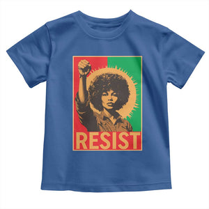 Angela Davis Toddler T Shirt Political Protest Resist Civil Rights Freedom TS14 Royal Blue Print Your Wear