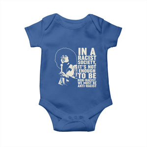 Angela Davis Inspirational Quote Baby Onesie TS14 Royal Blue Print Your Wear