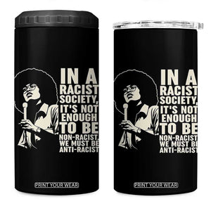 Angela Davis Inspirational Quote 4 in 1 Can Cooler Tumbler TS14 One Size: 16 oz Black Print Your Wear