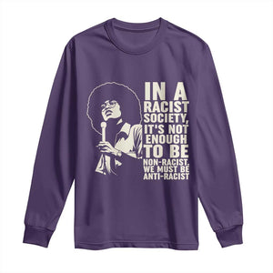 Angela Davis Inspirational Quote Long Sleeve Shirt TS14 Purple Print Your Wear