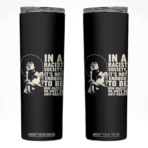 Angela Davis Inspirational Quote Skinny Tumbler TS14 Black Print Your Wear