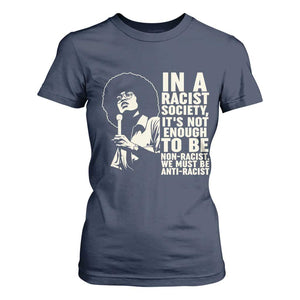 Angela Davis Inspirational Quote T Shirt For Women TS14 Navy Print Your Wear