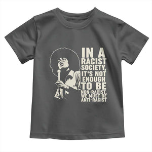Angela Davis Inspirational Quote Toddler T Shirt TS14 Dark Heather Print Your Wear