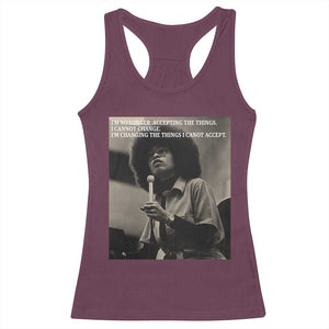 Angela Davis Inspirational Quote Racerback Tank Top Black History Month TS14 Maroon Print Your Wear