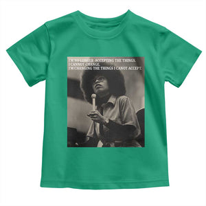 Angela Davis Inspirational Quote Toddler T Shirt Black History Month TS14 Irish Green Print Your Wear