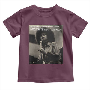 Angela Davis Inspirational Quote Toddler T Shirt Black History Month TS14 Maroon Print Your Wear