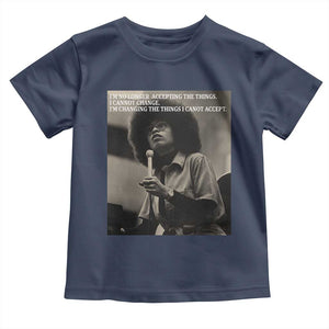 Angela Davis Inspirational Quote Toddler T Shirt Black History Month TS14 Navy Print Your Wear