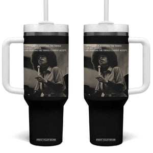 Angela Davis Inspirational Quote Tumbler With Handle Black History Month TS14 One Size: 40 oz Black Print Your Wear