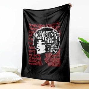 Angela Davis Inspirational Quote Throw Blanket Black History Month TS14 Print Your Wear