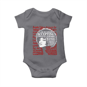 Angela Davis Inspirational Quote Baby Onesie Black History Month TS14 Charcoal Print Your Wear
