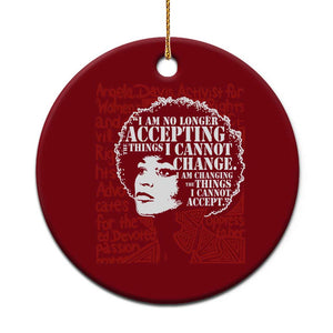 Angela Davis Inspirational Quote Ceramic Ornament Black History Month TS14 1pc Red Print Your Wear
