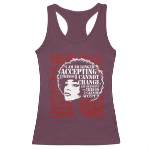 Angela Davis Inspirational Quote Racerback Tank Top Black History Month TS14 Maroon Print Your Wear