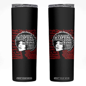 Angela Davis Inspirational Quote Skinny Tumbler Black History Month TS14 Black Print Your Wear