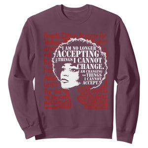 Angela Davis Inspirational Quote Sweatshirt Black History Month TS14 Maroon Print Your Wear