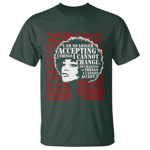 Angela Davis Inspirational Quote T Shirt Black History Month TS14 Dark Forest Green Print Your Wear