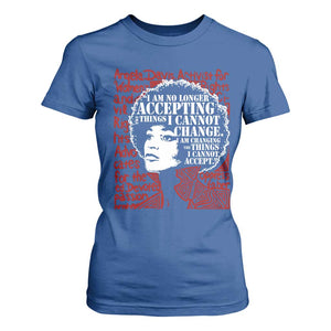 Angela Davis Inspirational Quote T Shirt For Women Black History Month TS14 Royal Blue Print Your Wear