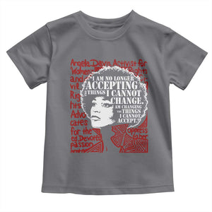 Angela Davis Inspirational Quote Toddler T Shirt Black History Month TS14 Charcoal Print Your Wear