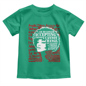 Angela Davis Inspirational Quote Toddler T Shirt Black History Month TS14 Irish Green Print Your Wear
